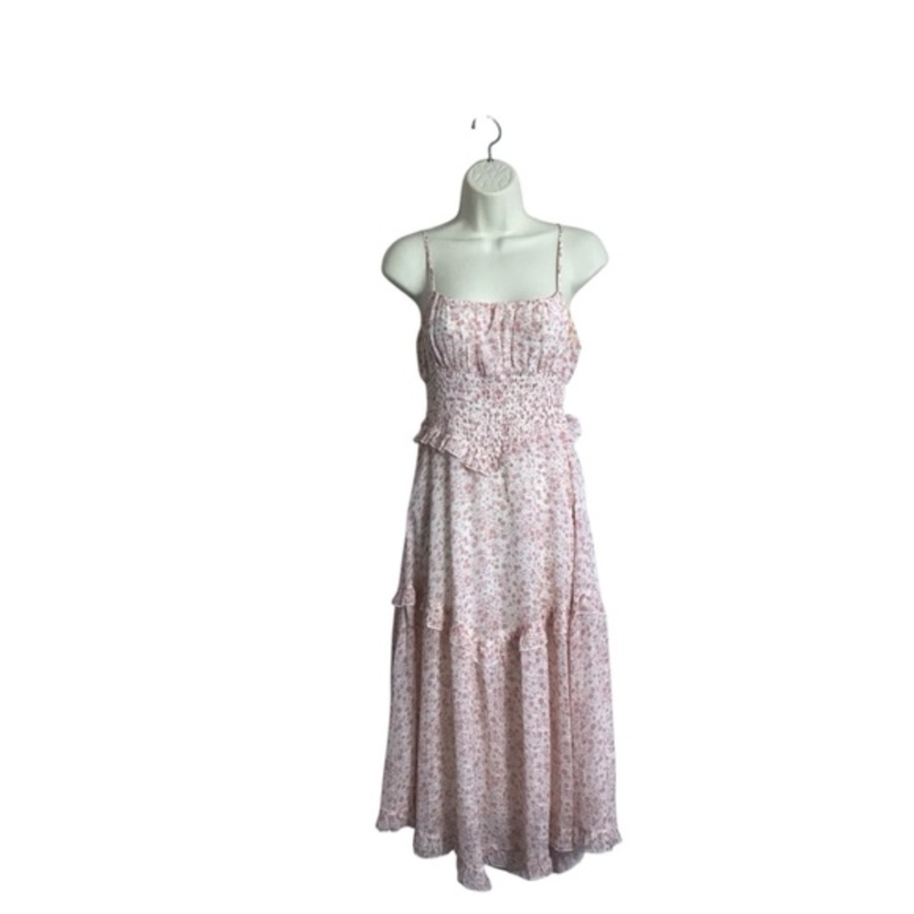 Sweet Pot Size 6 Floral‎ Smocked Tiered Dress Cottagecore Coquette Romantic